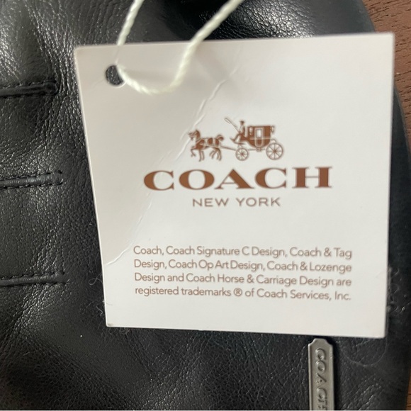 NWT Coach black leather gloves (women’s) - Picture 3 of 4